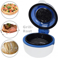 Syntrox AF-1400W-23_Blue Turbo-Heißluftfritteuse Airfryer mit LED-Display