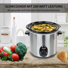 Syntrox SC-300M Deli 3,0 L Slow Cooker Edelstahl