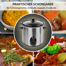 Syntrox SC-300M Deli 3,0 L Slow Cooker Edelstahl