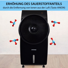 Syntrox AC-95W-B-8L-Blowy-Remote 4 in 1 Luftkühler Luftbefeuchter