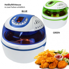 Syntrox AF-1400W-23_Blue Turbo-Heißluftfritteuse Airfryer mit LED-Display