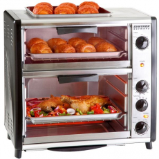 Syntrox BO-3142A-1 42 Liter Edelstahl Doppel-Backofen mit BBQ und Drehspieß