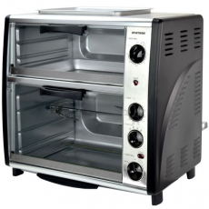 Syntrox BO-3142A-1 42 Liter Edelstahl Doppel-Backofen mit BBQ und Drehspieß