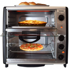 Syntrox BO-3142A-1 42 Liter Edelstahl Doppel-Backofen mit BBQ und Drehspieß