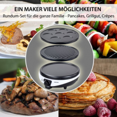 Syntrox CM-1000W-Luzern 3 in 1 Crepemaker Pancakemaker Grill Luzern