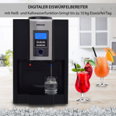 Syntrox GG-500W Digitaler Eiswürfelbereiter Girona mit Heiß-, Kaltwasserfunktion