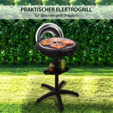 Syntrox STG-1600W-Swiloga Elektrischer Rundgrill mit Deckel