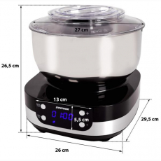 Syntrox KM-800W-BLACK Küchenmaschine Food Processor Knetmaschine 5 Liter