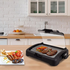 Syntrox TG-2200W Balearen Tischgrill mit Keramikgrillplatte