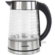 Syntrox WK-2000W-1.7G_Agua-1 Edelstahl Wasserkocher mit blauem LED