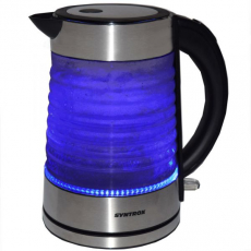 Syntrox WK-2000W-1.7 Aguas Edelstahl Wasserkocher mit blauem LED