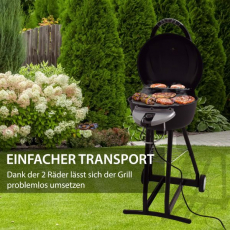 Syntrox STG-2000W Elektrogrill Grillwagen BBQ Grill Balkongrill