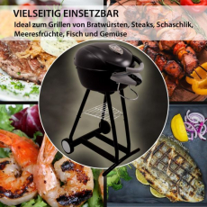 Syntrox STG-2000W Elektrogrill Grillwagen BBQ Grill Balkongrill