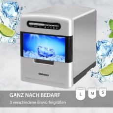 Syntrox GG-185W Digitaler Edelstahl Eiswürfelbereiter Madura mit Bedienfeld
