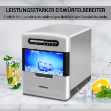 Syntrox GG-185W Digitaler Edelstahl Eiswürfelbereiter Madura mit Bedienfeld