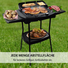 Syntrox STG-2200W Elektrischer Tischgrill und Standgrill mit Ablagen