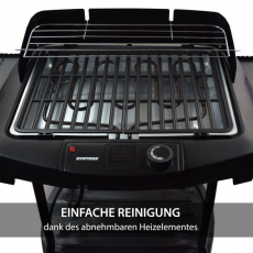 Syntrox STG-2200W Elektrischer Tischgrill und Standgrill mit Ablagen