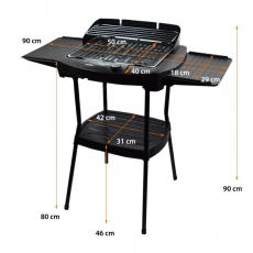 Syntrox STG-2200W Elektrischer Tischgrill und Standgrill mit Ablagen