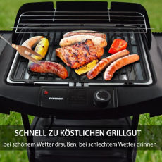 Syntrox STG-2200W Elektrischer Tischgrill und Standgrill mit Ablagen