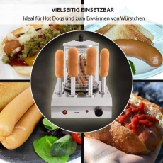 Syntrox HDM-4 Hot Dog Maker mit 4 Spießen Würstchenwärmer