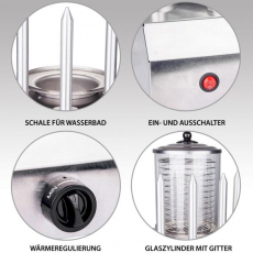 Syntrox HDM-4 Hot Dog Maker mit 4 Spießen Würstchenwärmer