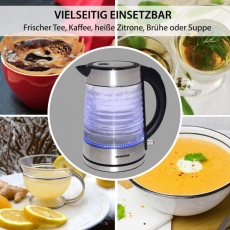 Syntrox WK-2000W-1.7G_Agua-1 Edelstahl Wasserkocher mit blauem LED