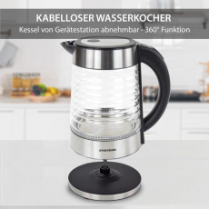 Syntrox WK-2000W-1.7G_Agua-1 Edelstahl Wasserkocher mit blauem LED