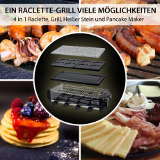 Syntrox RAC 1200W Liestal Design Raclette 4 Wechselplatten