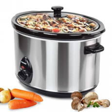 Syntrox SC-560M Deli 5,6 Liter Edelstahl Slow Cooker mit Warmhaltefunktion