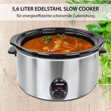 Syntrox SC-560M Deli 5,6 Liter Edelstahl Slow Cooker mit Warmhaltefunktion