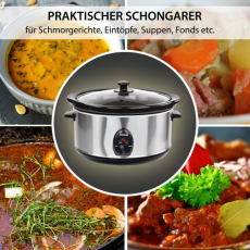 Syntrox SC-450M Deli 4,5 L Slow Cooker Edelstahl