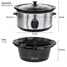 Syntrox SC-450M Deli 4,5 L Slow Cooker Edelstahl