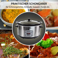 Syntrox SC-350D 3,5 Liter Digitaler Slow Cooker mit Timer