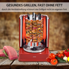 Syntrox ROT-1400W-RED-Avila Döner & Kebab Grill Avila mit Kontrollleuchte