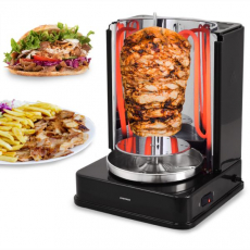 Syntrox ROT-A-1400W-BLACK-Bilbao Döner & Kebab Grill mit Zubehör Schwarz