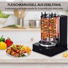 Syntrox ROT-A-1400W-BLACK-Bilbao Döner & Kebab Grill mit Zubehör Schwarz