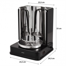 Syntrox ROT-A-1400W-BLACK-Bilbao Döner & Kebab Grill mit Zubehör Schwarz
