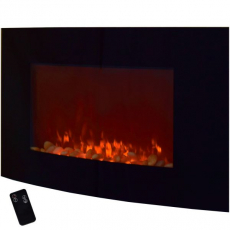 Syntrox WK-2000W Jerez wall-mounted fireplace with remote control Jerez black