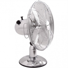 Syntrox TVT-33W Chrome Retro Tischventilator Frieder mit Oszillation