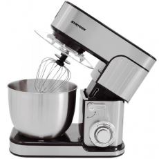 Syntrox KM-5.5L_De_Luxe_Inox_Black Küchenmaschine Zosma Fleischwolf & Mixer Schwarz