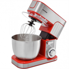 Syntrox KM-5.5L De Luxe Inox Rot Küchenmaschine Zosma Fleischwolf & Mixer