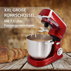 Syntrox KM-7.5L De Luxe Red Küchenmaschine Wasat Mixen & Zerkleinern Rot