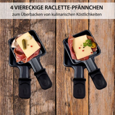 Raclette Grill für 4 Personen Syntrox RAC-600W Thurgau Edelstahl