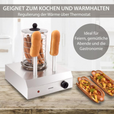 Syntrox HDM-2 Hot Dog Maker mit 2 Spießen Würstchenwärmer
