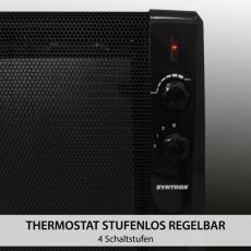 Syntrox WW-2400W Wärmewelle Dubhe Heizgerät 2400W Infrarot Stand & Wandgerät schwarz