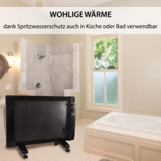 Syntrox WW-2400W Wärmewelle Dubhe Heizgerät 2400W Infrarot Stand & Wandgerät schwarz