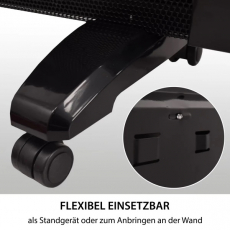 Syntrox WW-2400W Wärmewelle Dubhe Heizgerät 2400W Infrarot Stand & Wandgerät schwarz