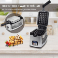Syntrox WMR-1600W waffle maker for Belgian waffles rotating stainless steel