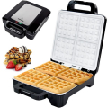 Syntrox SM-1600W-XLC Sandwichmaker mit Keramikplatten Thermostat und Edelstahldekor