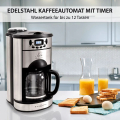 BOB HOME 2587 Kaffeemaschine mit Mahlwerk Edelstahl 1000 Watt